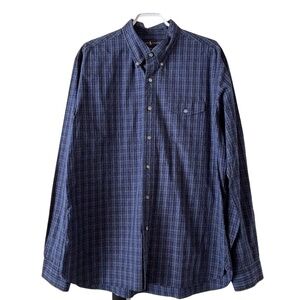 Ralph Lauren blue label slim fit blue plaid button down size XL